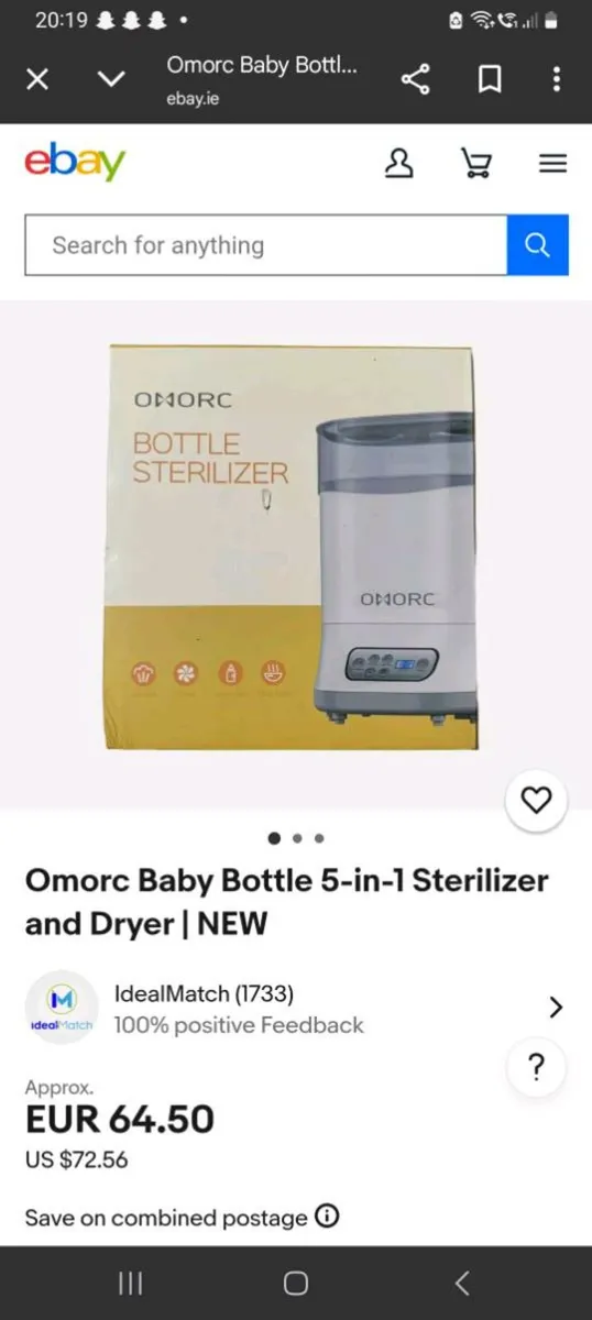 OMORC BABY BOTTLE 5-IN-1 STERILLISER AND DRYER - Image 1