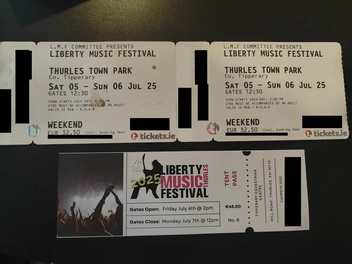 Liberty Fest tickets x2 plus camping