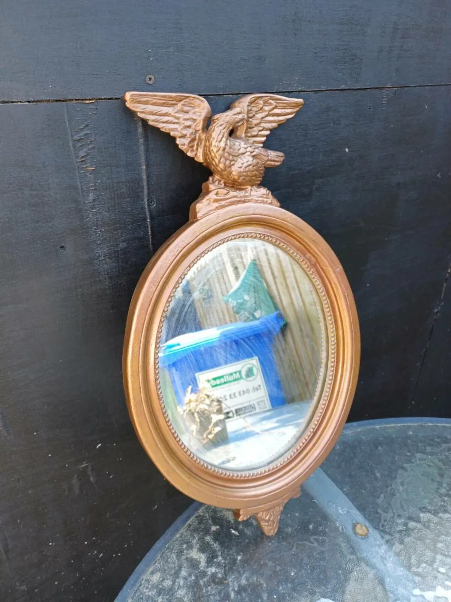 1930s Eagle Convex Mirror - Image 1