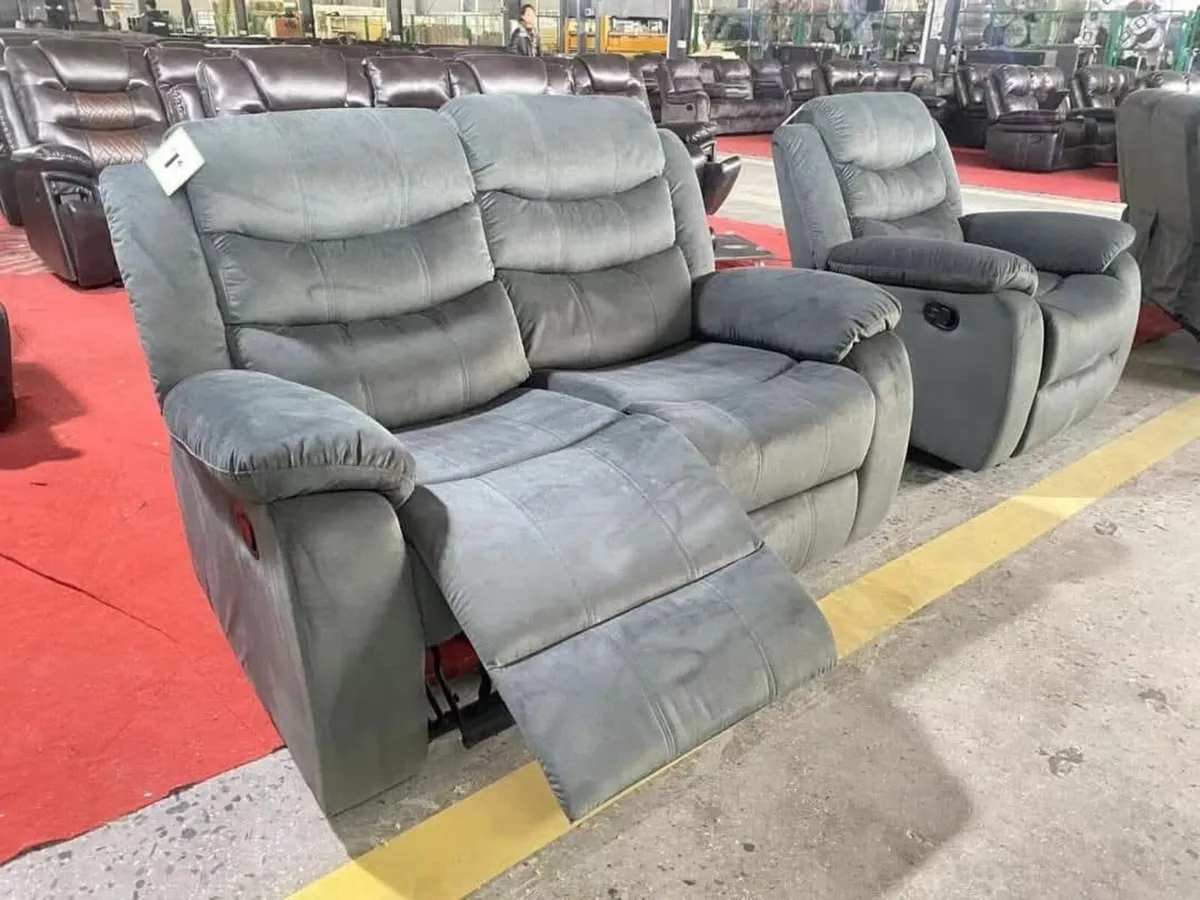 3+2+1 Milan Fabric Recliner Sofa Range - Image 2