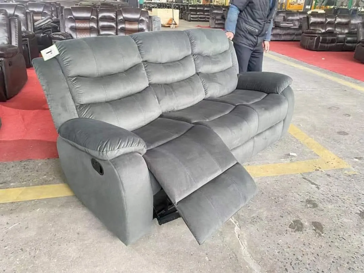 New 3+2+1 Milan Fabric Recliner Set - Image 3