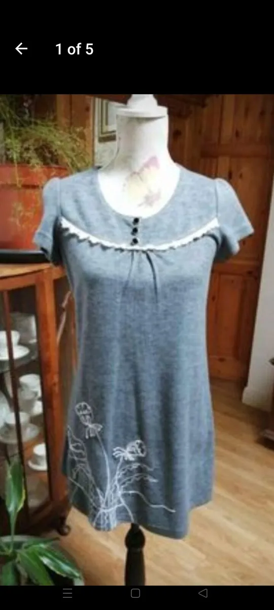 PUSSYCAT grey wool dress, new with tags - Image 1
