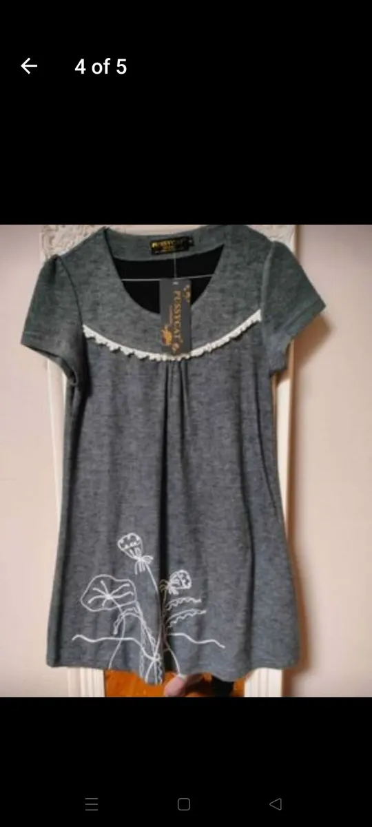 PUSSYCAT grey wool dress, new with tags - Image 4