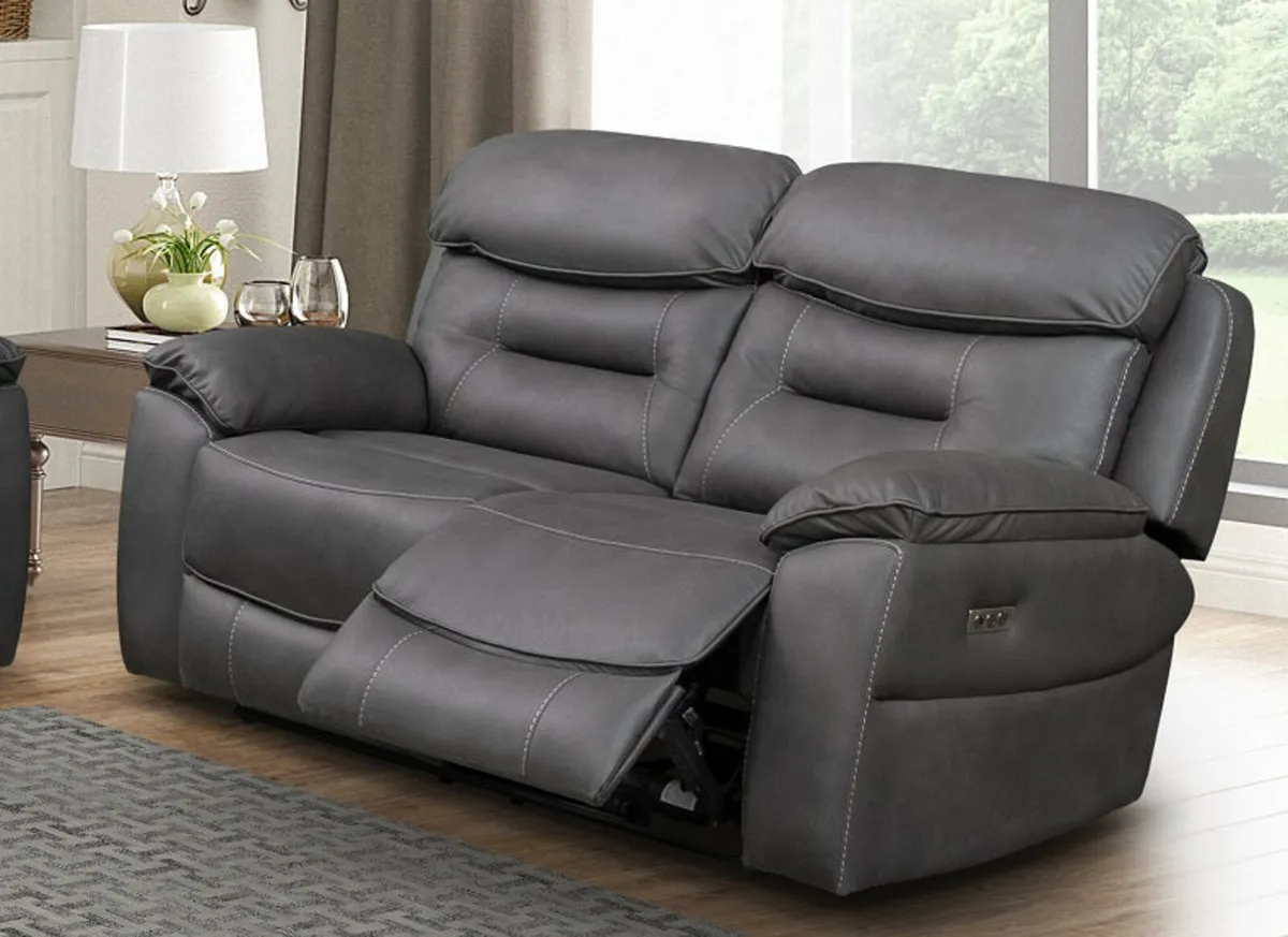 Leroy 2 seater electric recliner couch reduced