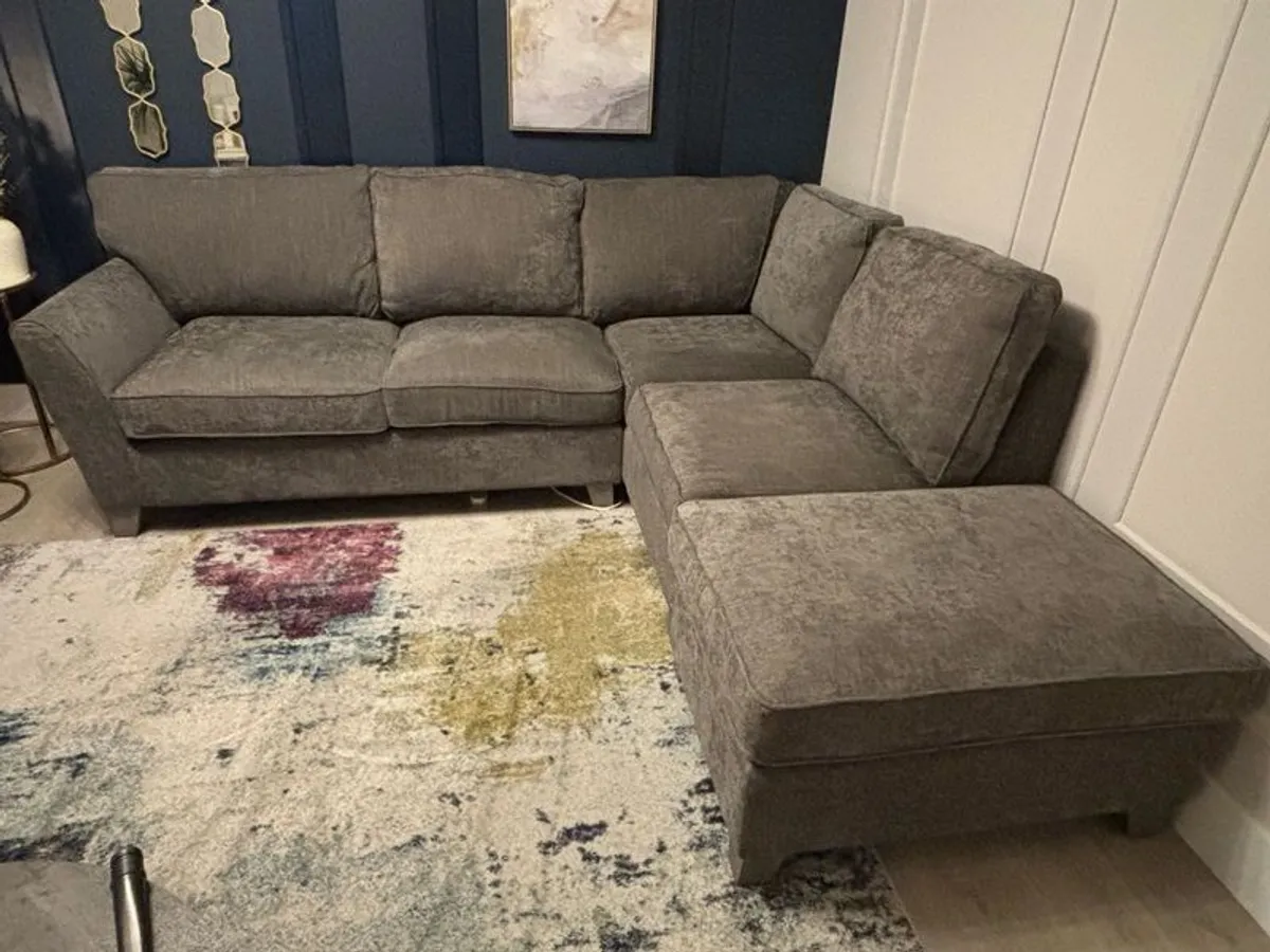 Corner Sofa - Grey - Image 1