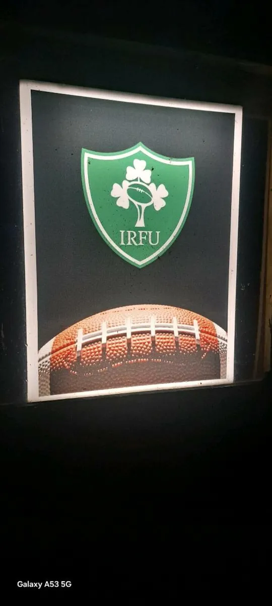 Large  irish  rugby  light  up sign - Image 1