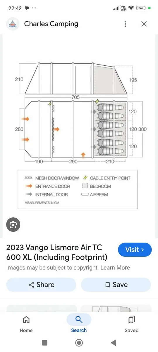 Vango  lismore 600xl AIR tent - Image 2