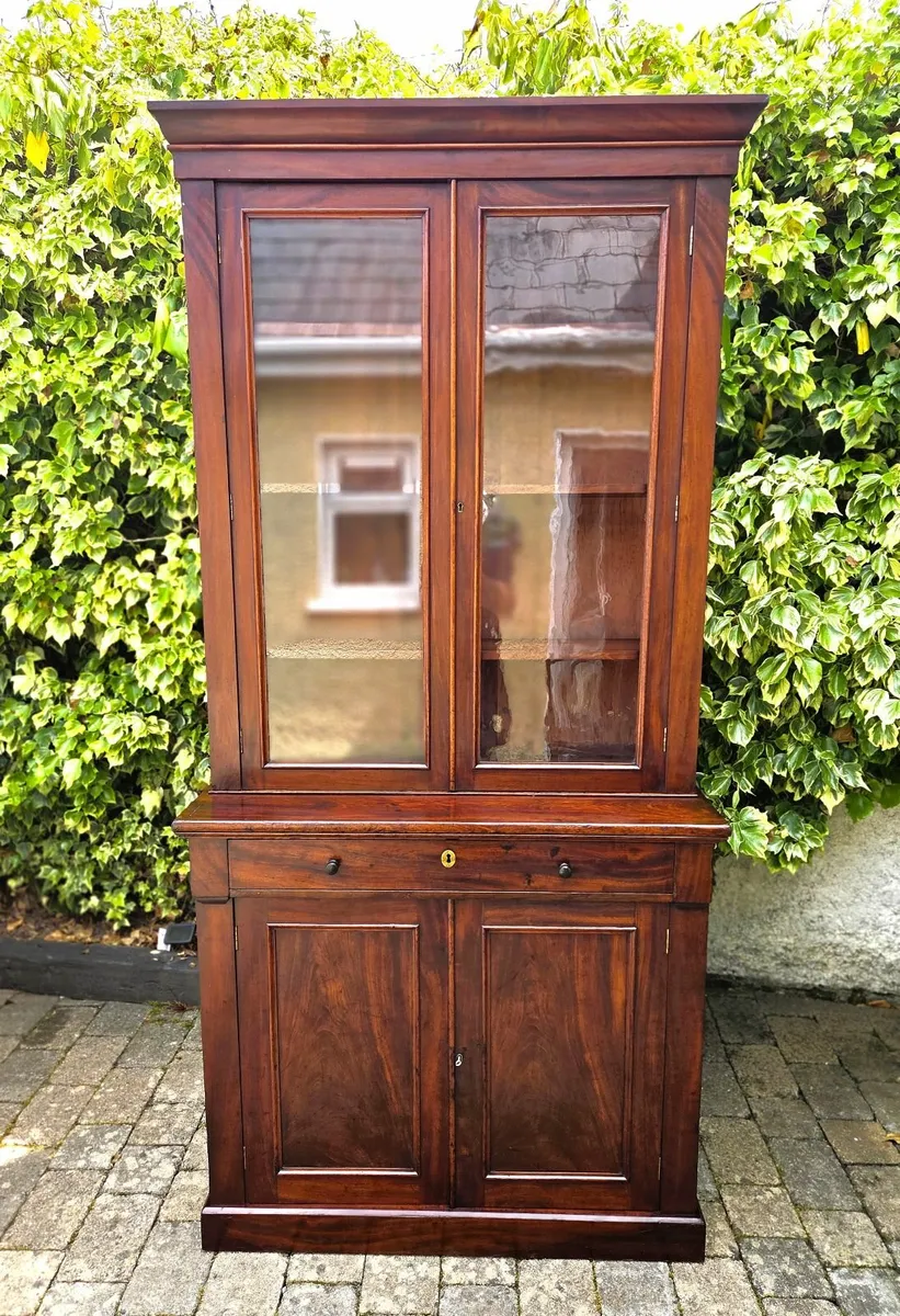 Tall Victorian Library Bookcase- Circa 1850 - Image 2