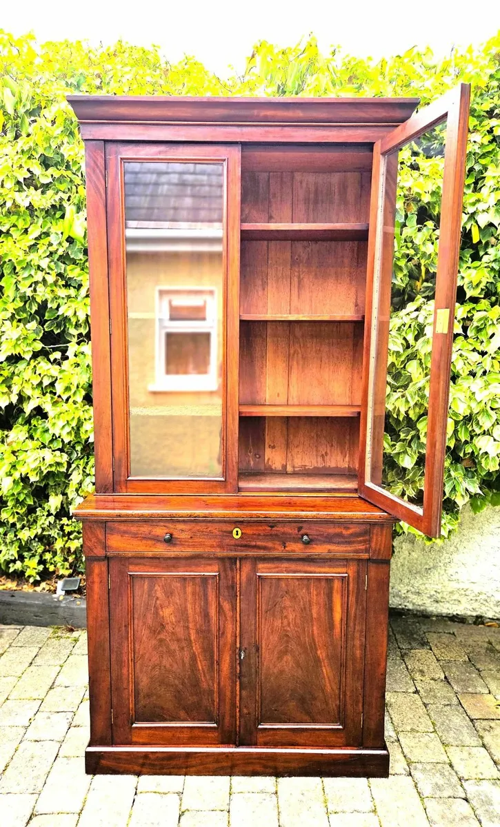Tall Victorian Library Bookcase- Circa 1850 - Image 3