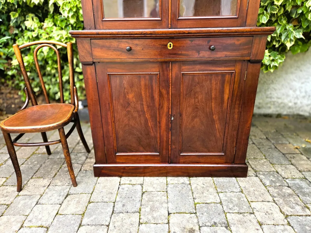 Tall Victorian Library Bookcase- Circa 1850 - Image 4