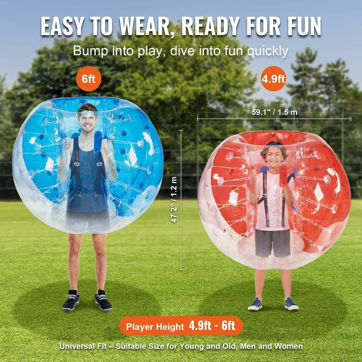 Inflatable Bumper Ball Set 2-Pack Human Collision - Image 2