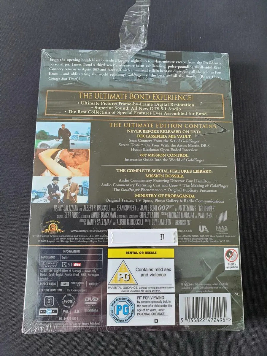 Goldfinger Ultimate Edition 2 Disc Set DVD 1964 - Image 2