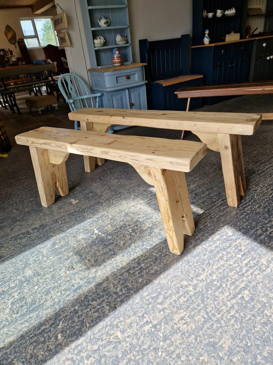 Reclaimed benchs,  pine workshop - Image 1