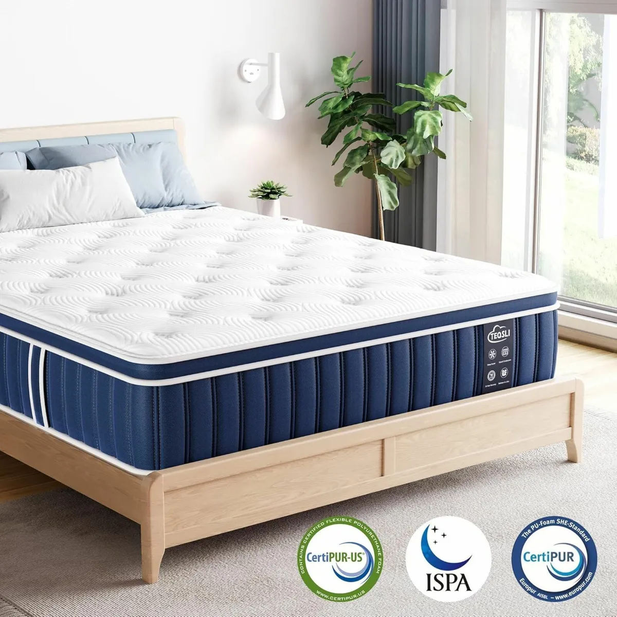 Double Mattress Memory Foam Sprung 135x190x27cm - Image 3