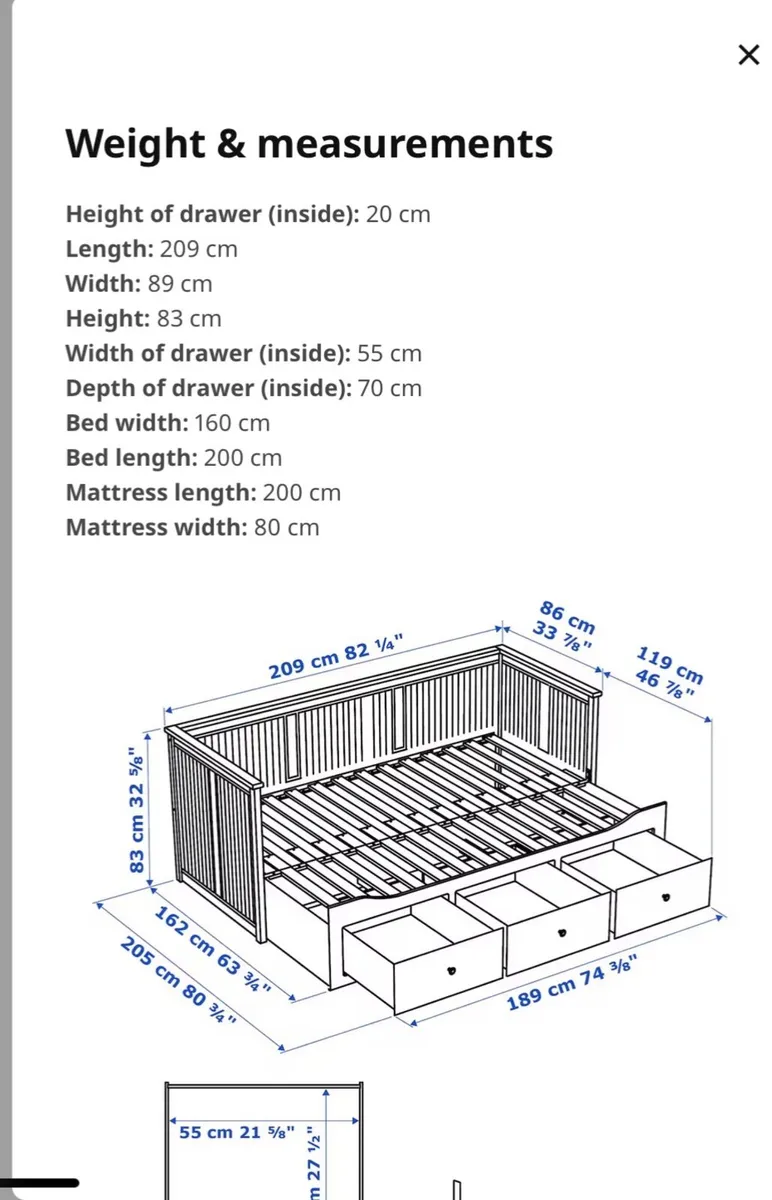 Ikea hemnes day bed - Image 3