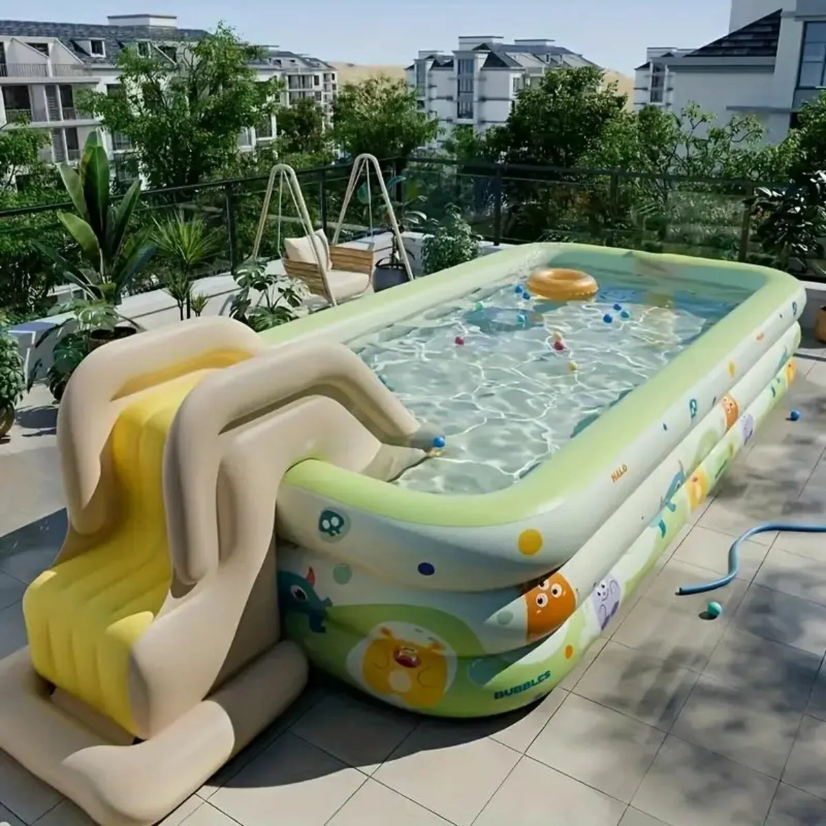 Inflatable Monster Pool with Slide - Image 1
