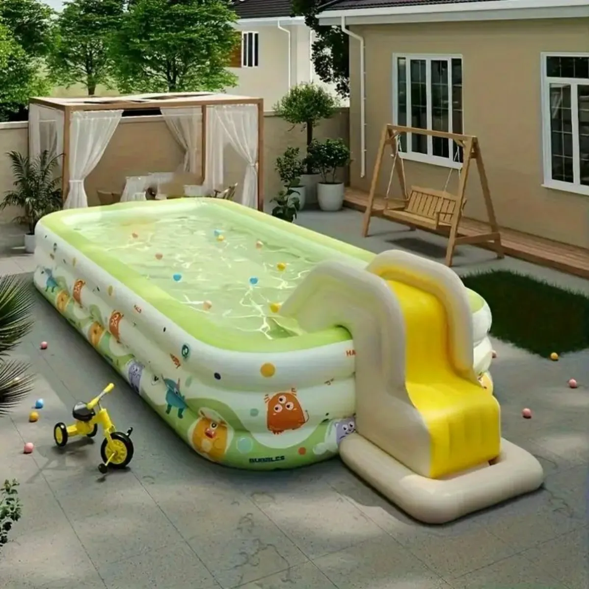 Inflatable Monster Pool with Slide - Image 4