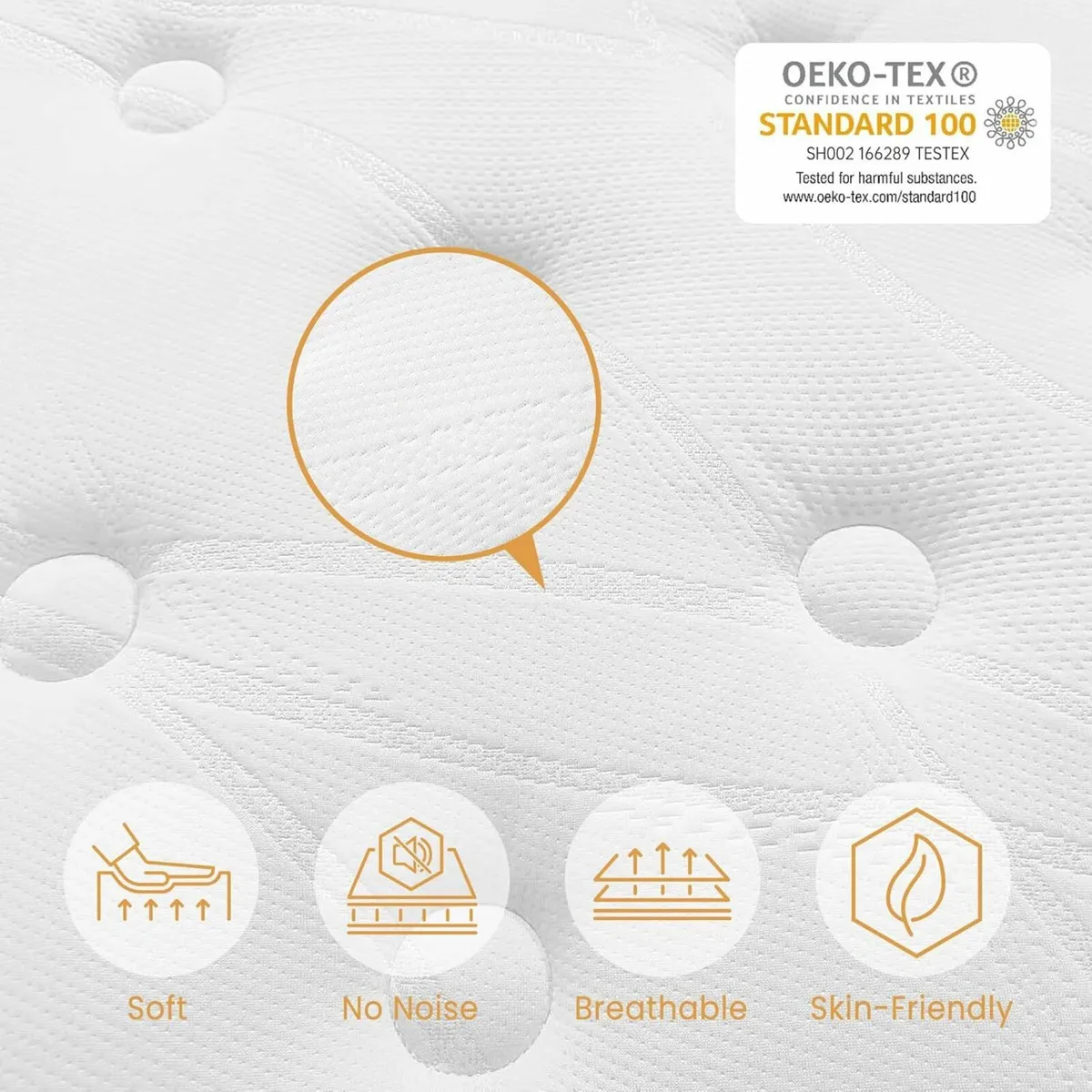 Single Mattress Gel Memory Foam  90x190x27 cm - Image 2