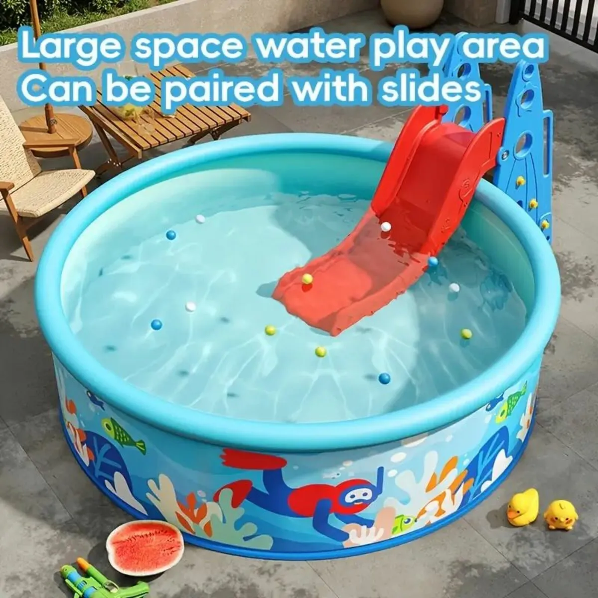 Inflatable-Free Circular PVC Pool - Image 1