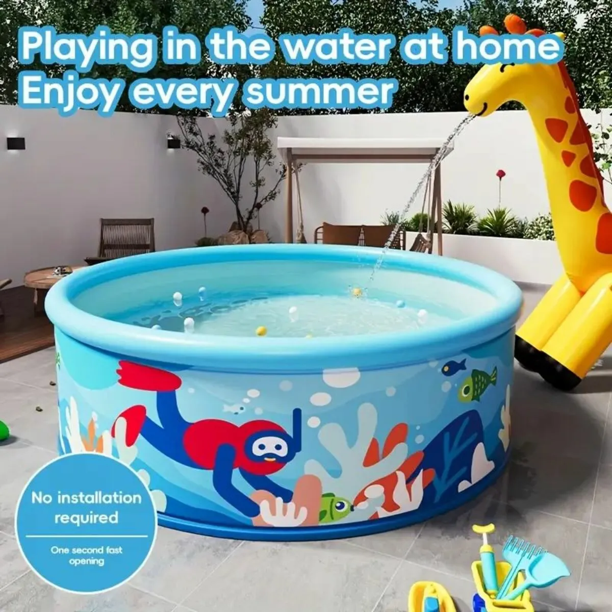 Inflatable-Free Circular PVC Pool - Image 3