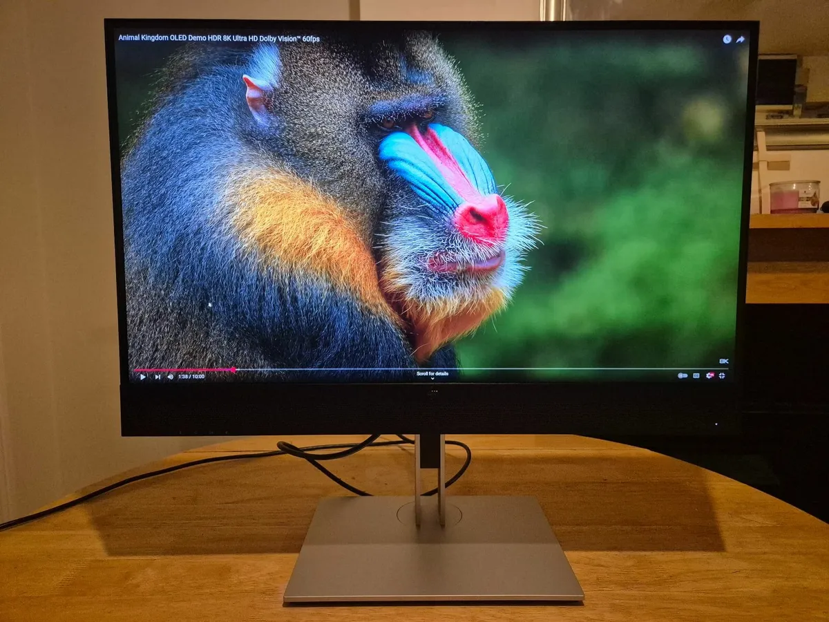 HP conferencing monitor with webcam, mic, speakers - Image 1