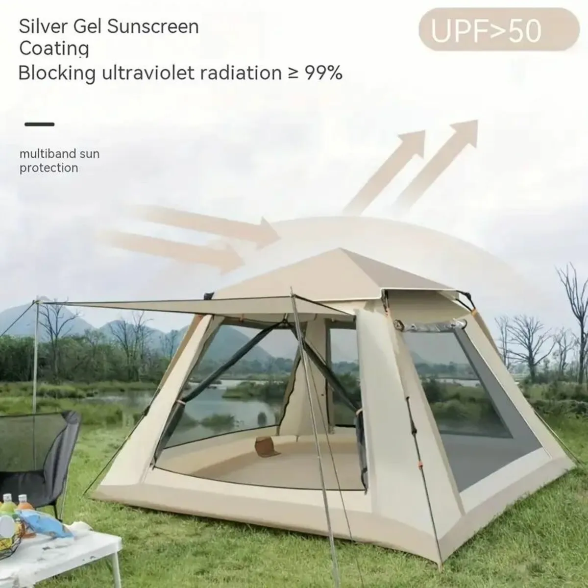 8-Person Family Camping Tent with Canopy - Image 2