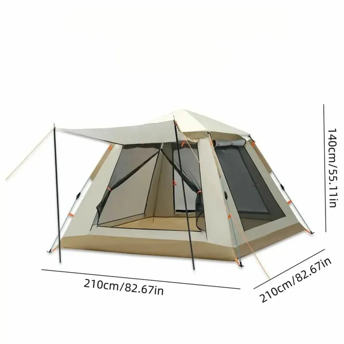 8-Person Family Camping Tent with Canopy - Image 4