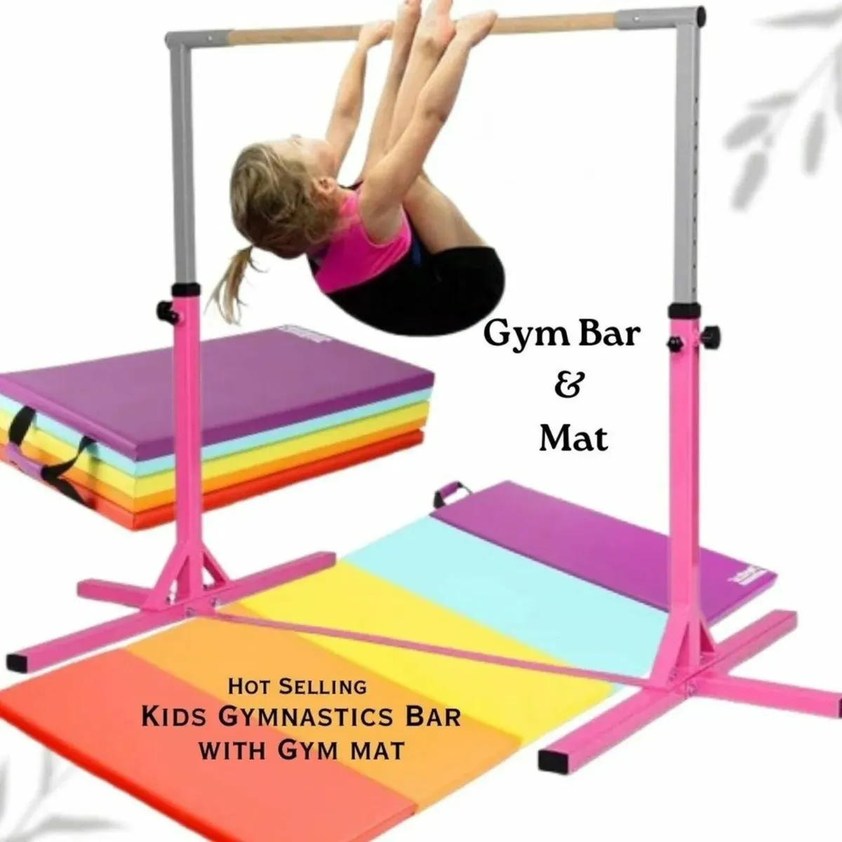 Children’s Gymnastics High Bar: Adjustable Design - Image 1