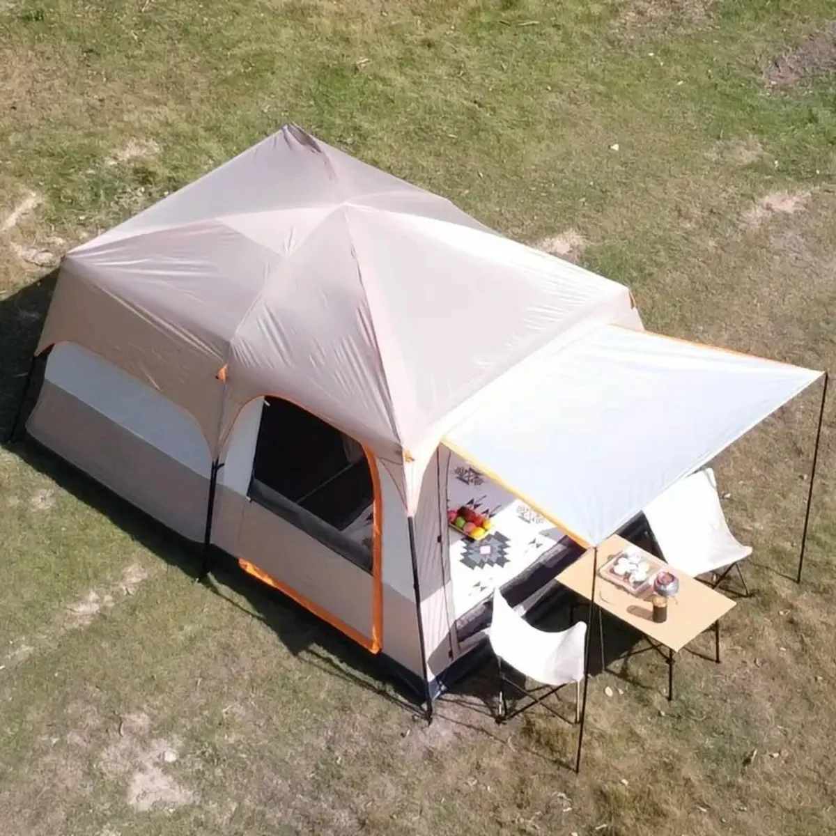 Large Family Camping Tent with Mosquito Net, - Image 1