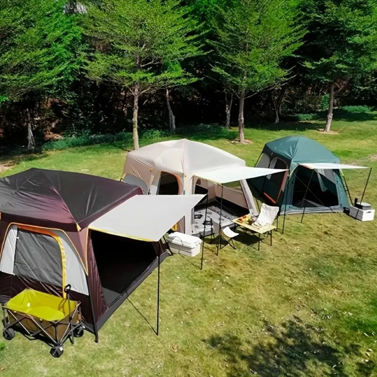 Large Family Camping Tent with Mosquito Net, - Image 4