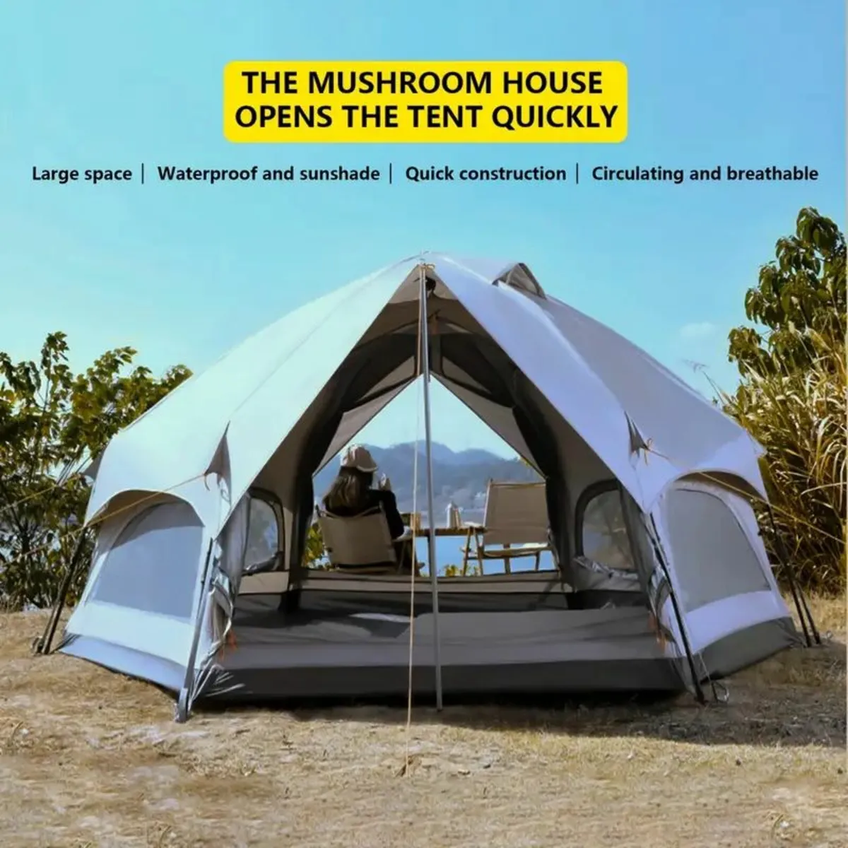Quick Setup Mushroom House Tent - Image 2