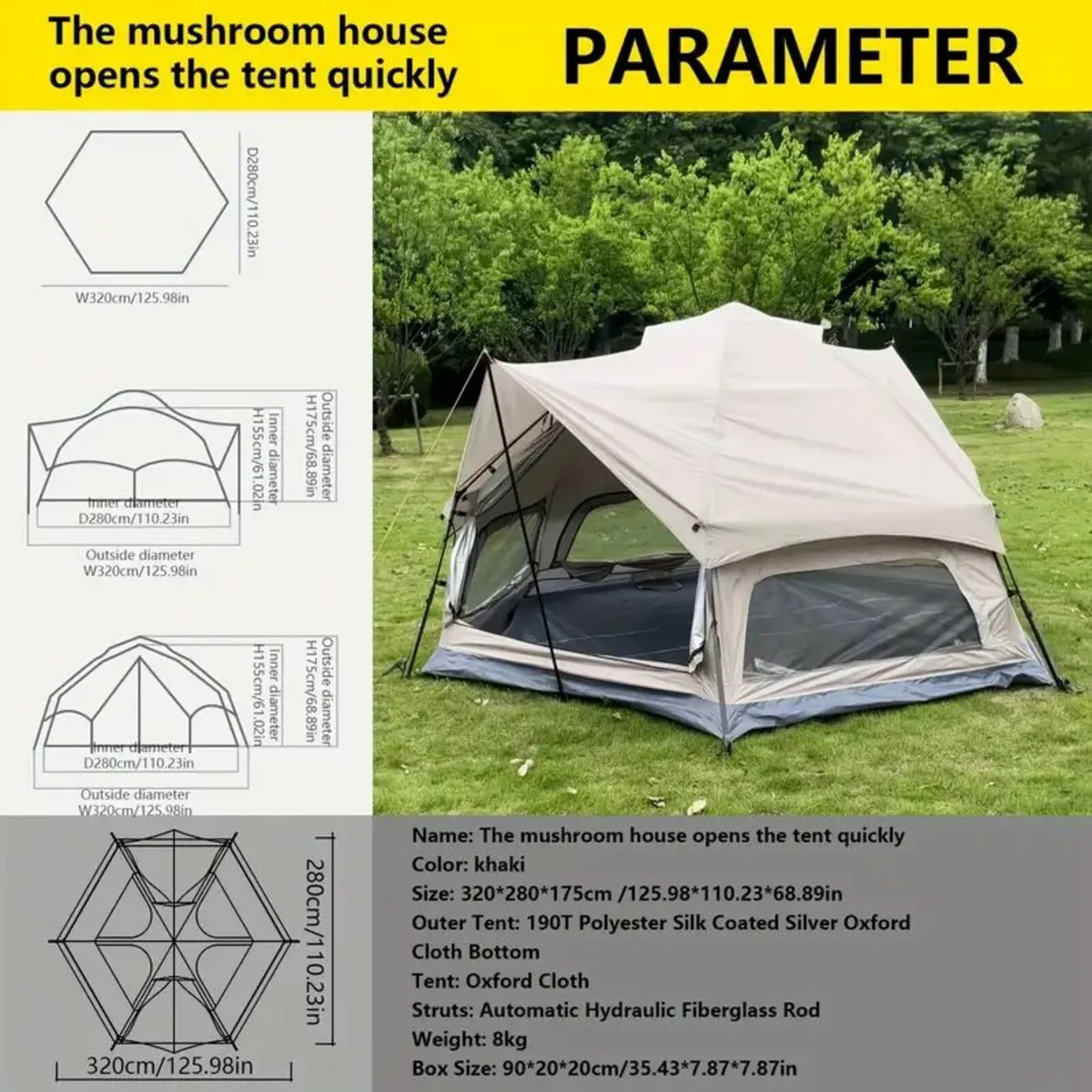 Quick Setup Mushroom House Tent - Image 4