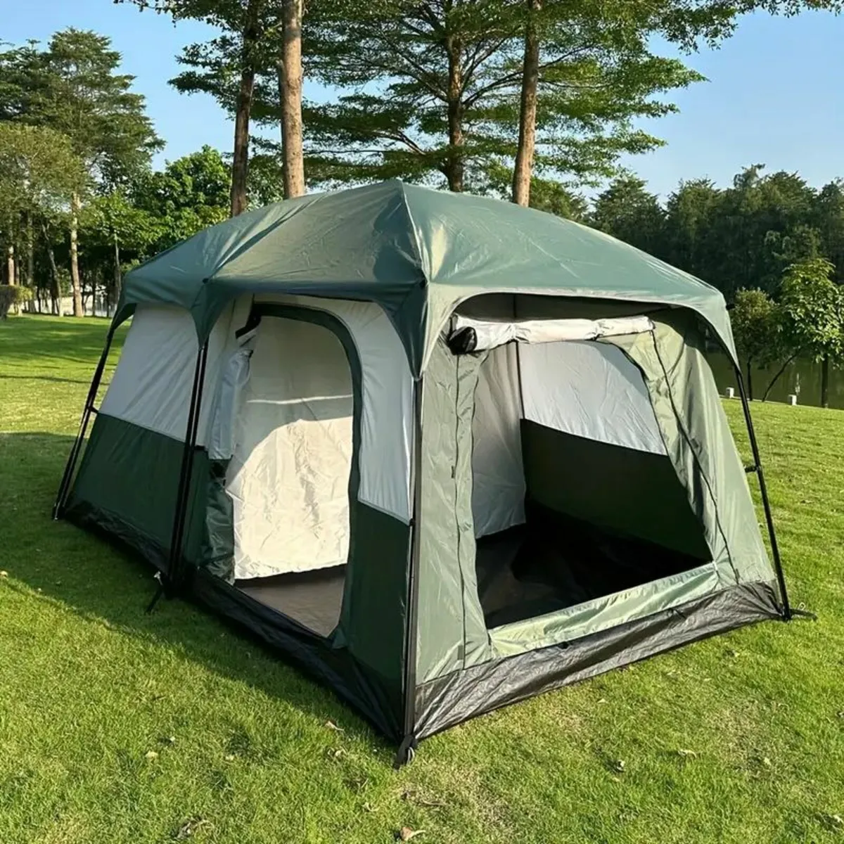 6-Person Family Cabin Tent with 3 Rooms - Image 1