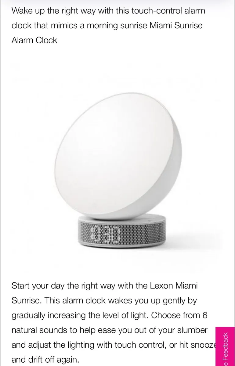 Miami Sunrise Alarm Clock - Image 1