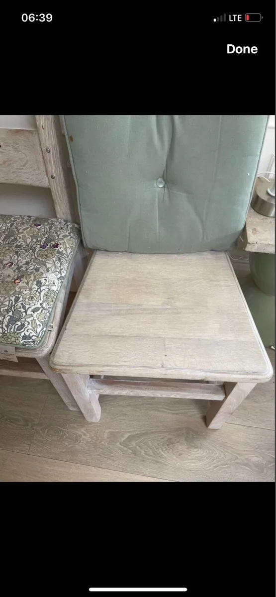 2 limed oak dining chairs - Image 3