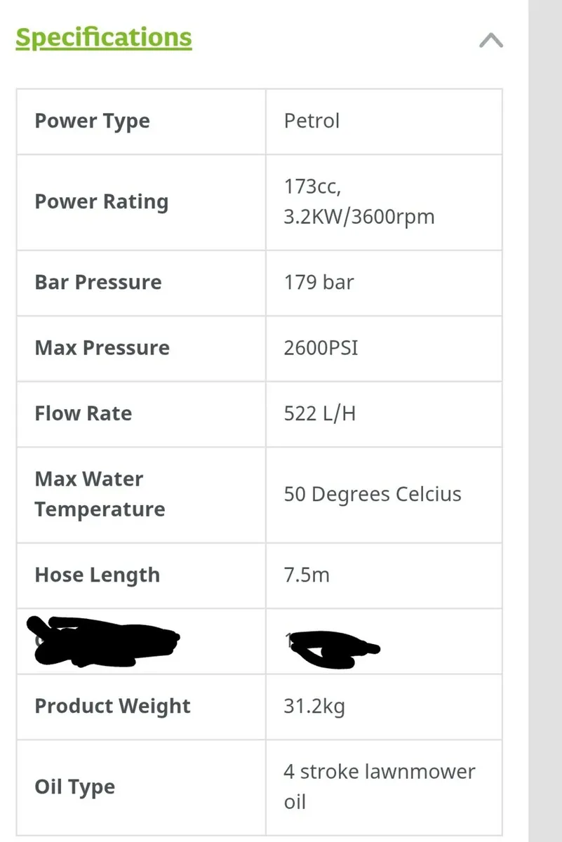 Petrol power washer - Image 2
