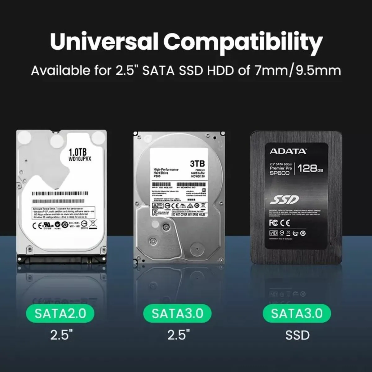 💻 UGREEN Caddy for 2.5" HDD/SSD – Optical Drive - Image 2