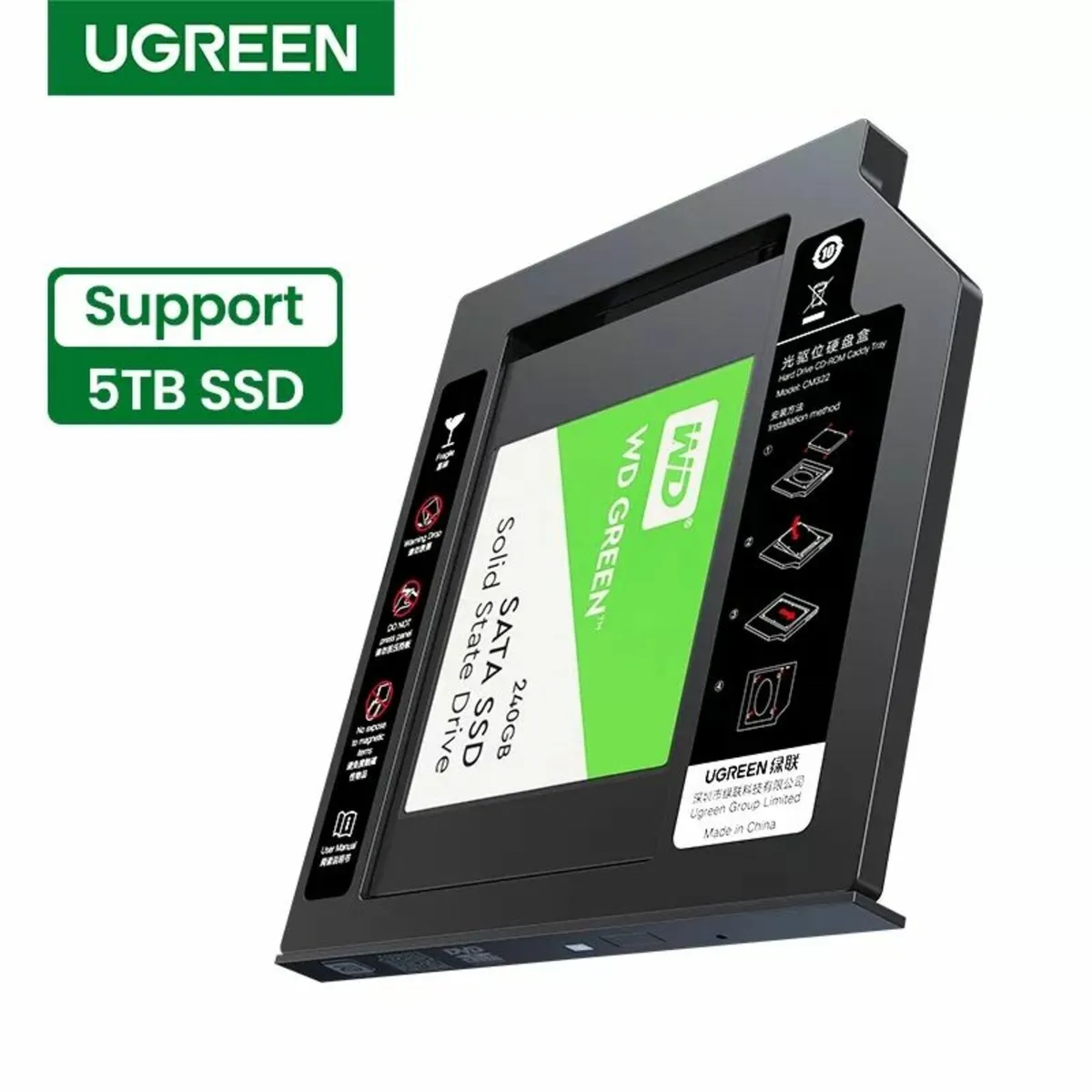 💻 UGREEN Caddy for 2.5" HDD/SSD – Optical Drive - Image 4