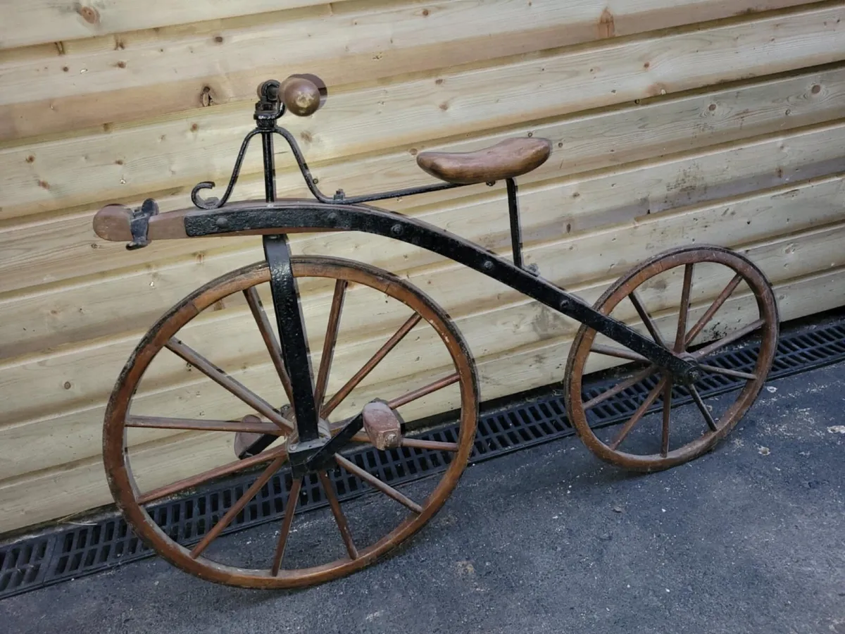 Rare 1870s Bone Shaker Bicycle - Image 1