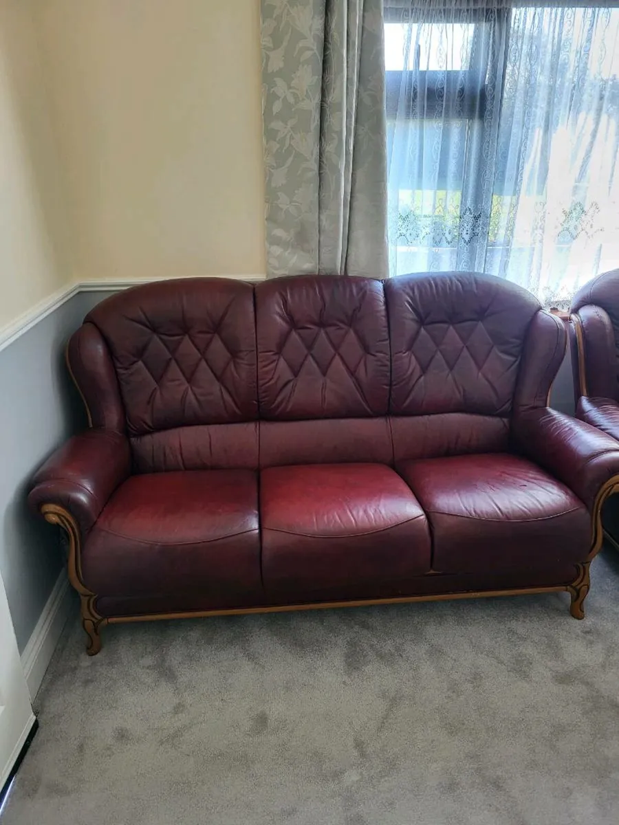 Italian Leather Suite - Image 2