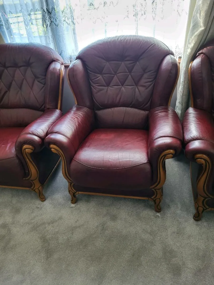 Italian Leather Suite - Image 3