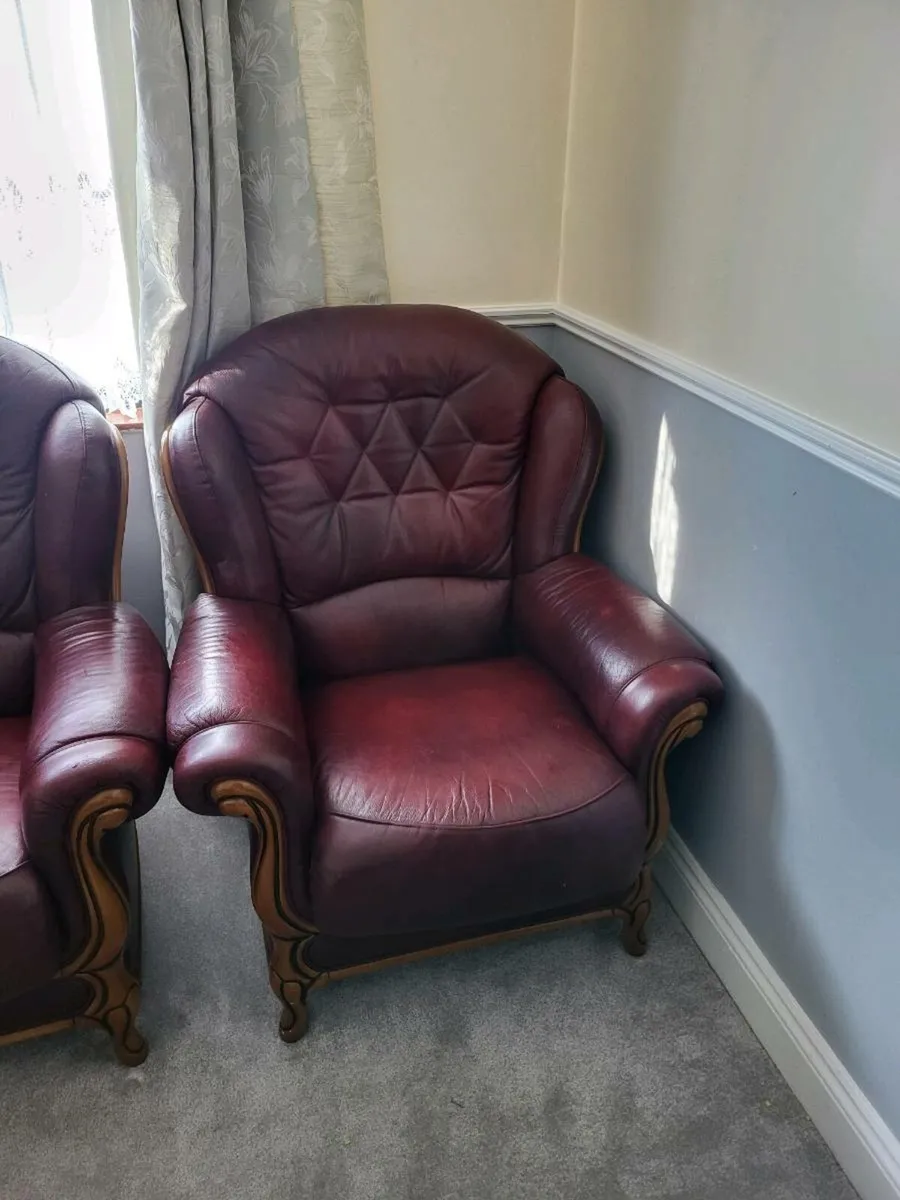 Italian Leather Suite - Image 4
