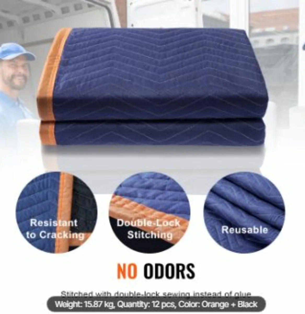 Moving Blankets, 80" x 72", 35 lbs/dz Weight, 12 P - Image 4