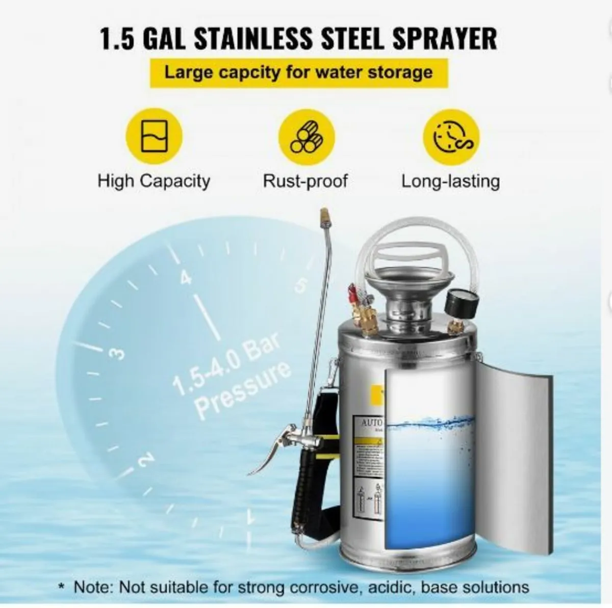 Stainless Steel Sprayer 6L Household - Image 3