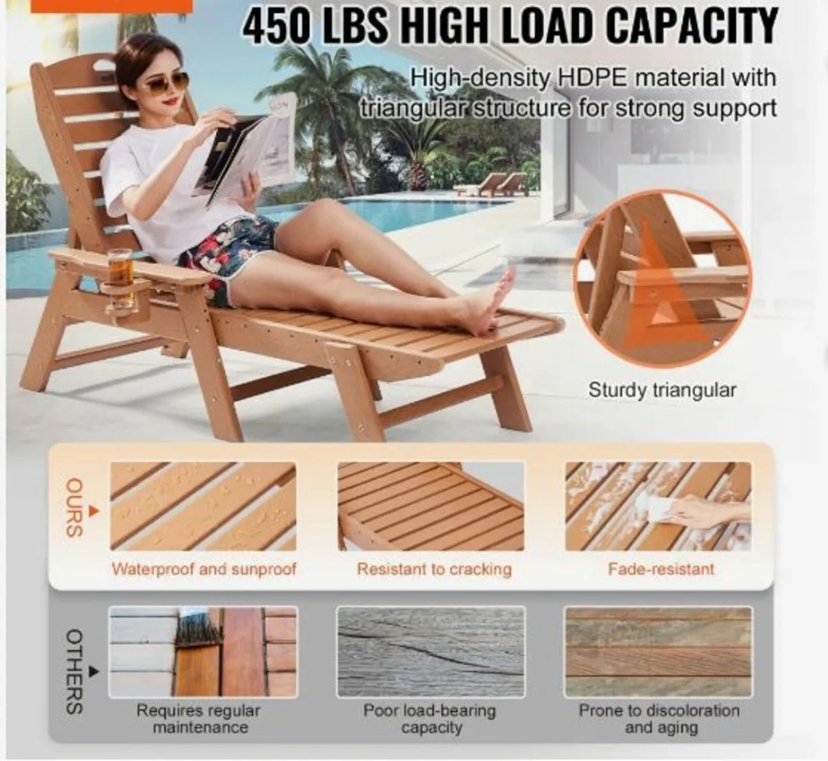 Outdoor Chaise Lounge Chair - Image 2