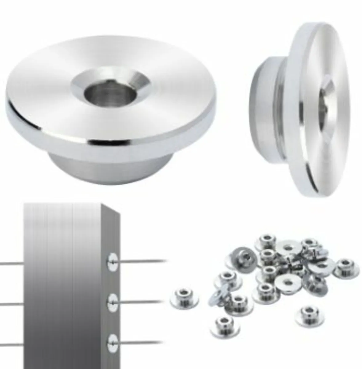 51Pack Cable Railing Kit 3.2mm Wheel Protector - Image 1