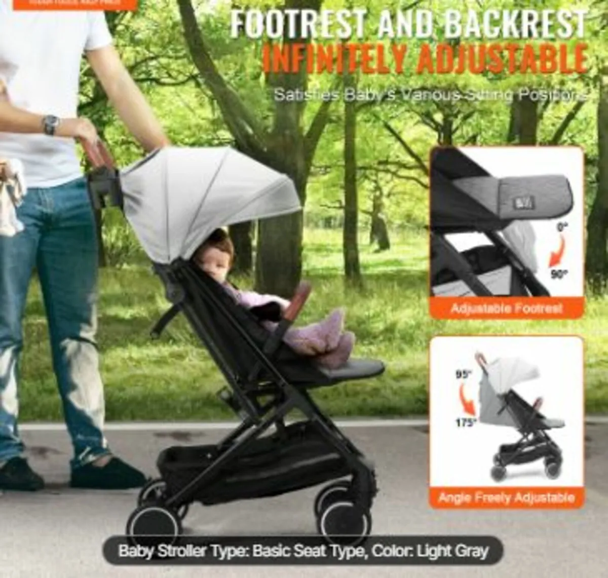 Standard Baby Infant Stroller, Toddler - Image 2