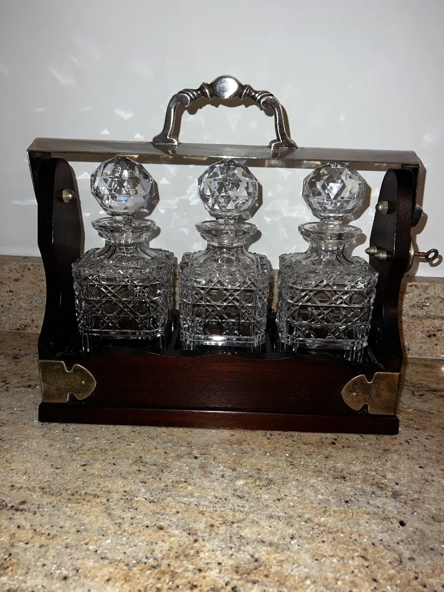 Antique Tantalus Decanter Set - Image 1