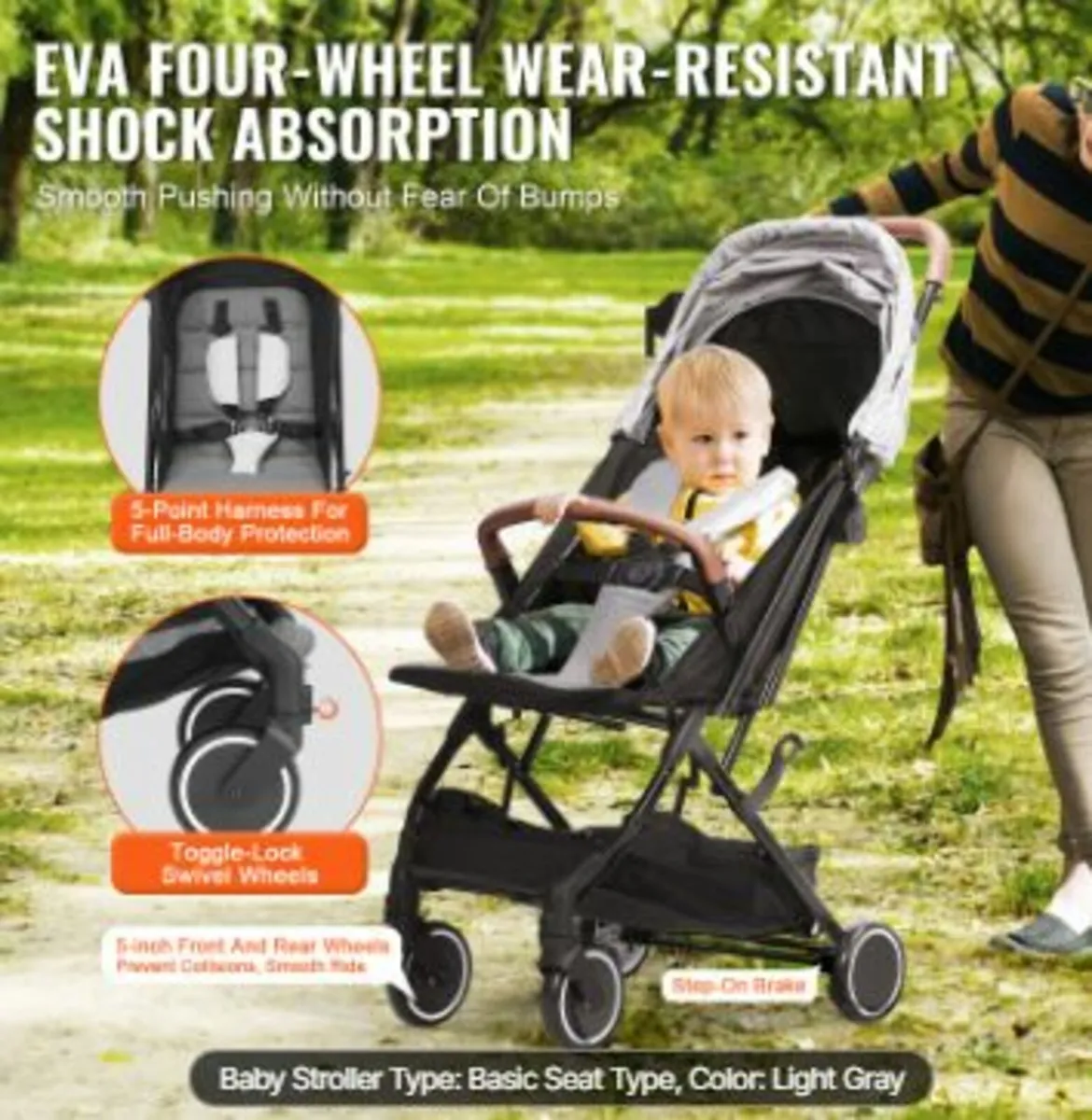 Standard Baby Infant Stroller, Toddler - Image 4
