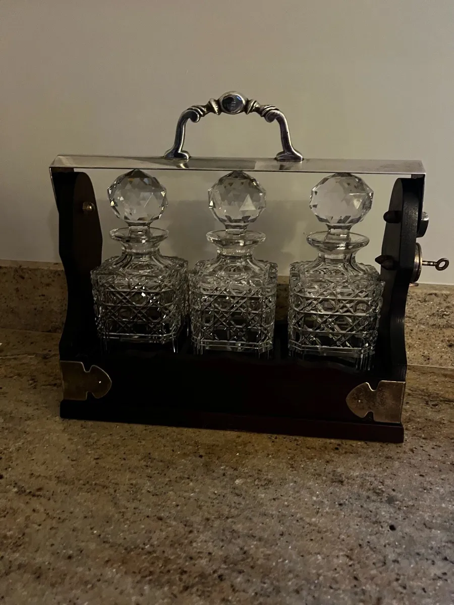 Antique Tantalus Decanter Set - Image 2